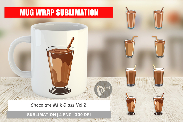 Mug Wrap Chocolate Milk Glass