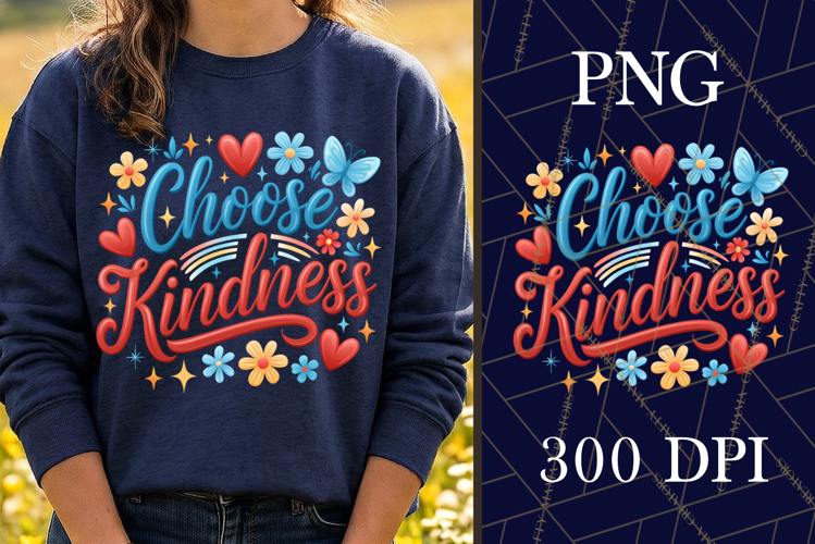 Choose Kindness PNG Inspirational Quote
