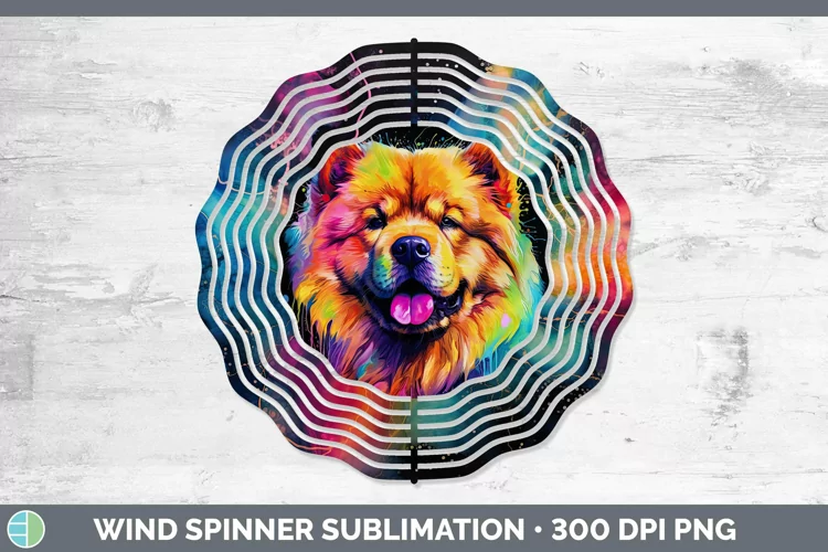 Chow Chow Wind Spinner | Sublimation Spinner Designs