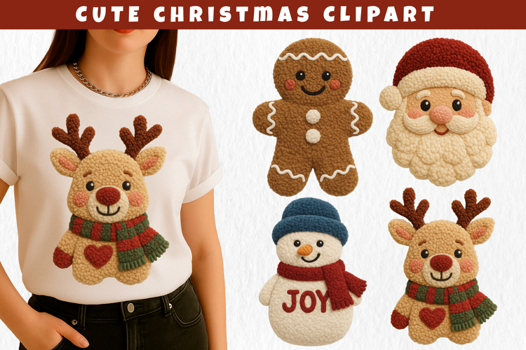 Cute Christmas Sublimation, Santa, Snowman, Gingerbread,Deer