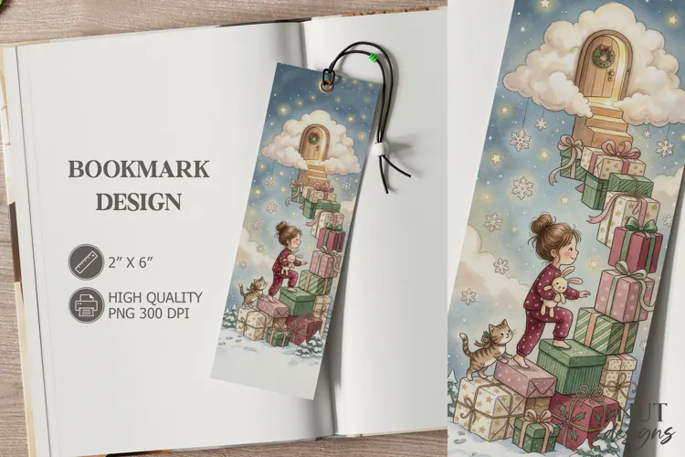Christmas Dream Gift Staircase Bookmark festive storybook