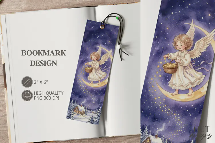Christmas Angel Starlight Bookmark festive storybook