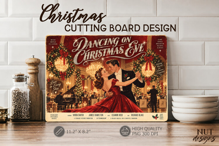Dancing Christmas Cutting Board Movie poster example image 1