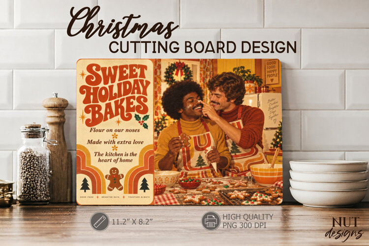 Sweet Christmas Baking Romance Cutting Board Movie poster example image 1