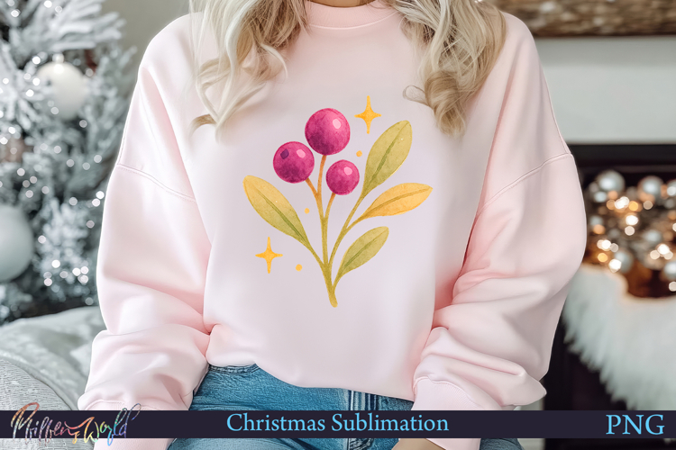 Christmas Sublimation | Mulberry Pie Color| sprig