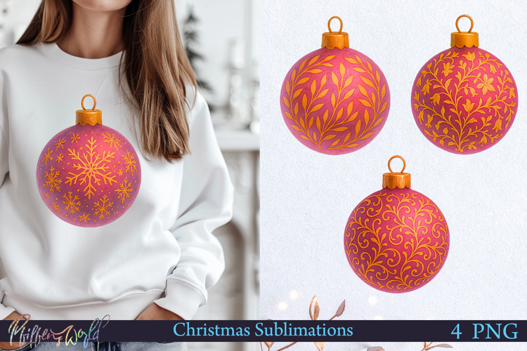 Christmas Sublimation | Mulberry Pie Color | tree balls
