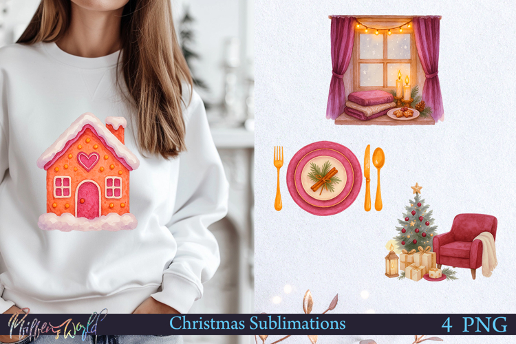 Christmas Sublimation | Mulberry Pie Color | home sweet home