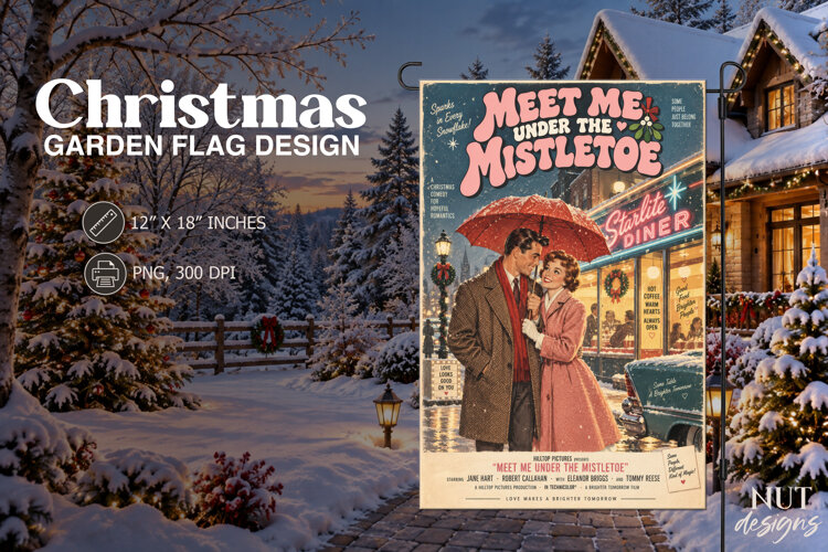Christmas romance date Garden Flag Movie Poster example image 1