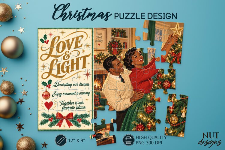 Love and Light Christmas Puzzle, Christmas Puzzle example image 1