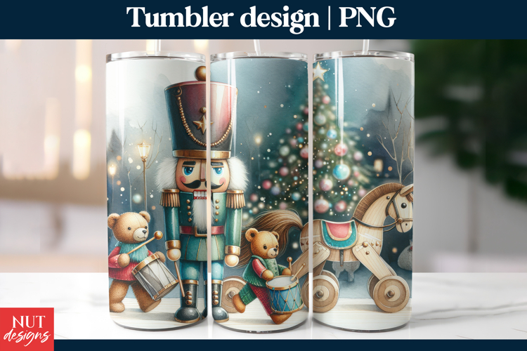 Christmas tumbler 20oz, Nutcracker Christmas Tumbler