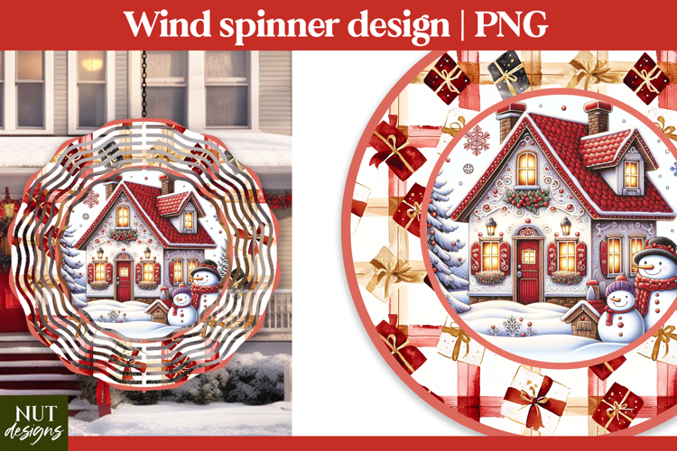 Christmas wind spinner Snowmen family Wind Spinner PNG