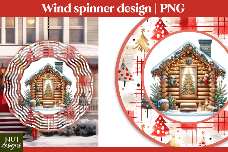 Christmas wind spinner Christmas house Wind Spinner PNG