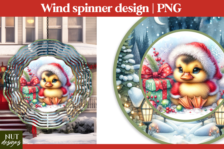 Christmas wind spinner Baby Duck farm animals Wind Spinner