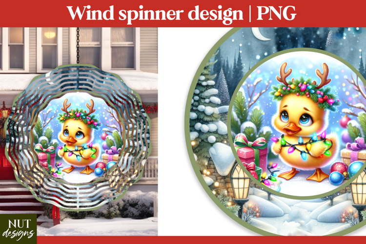 Christmas wind spinner Baby Duck farm animals Wind Spinner