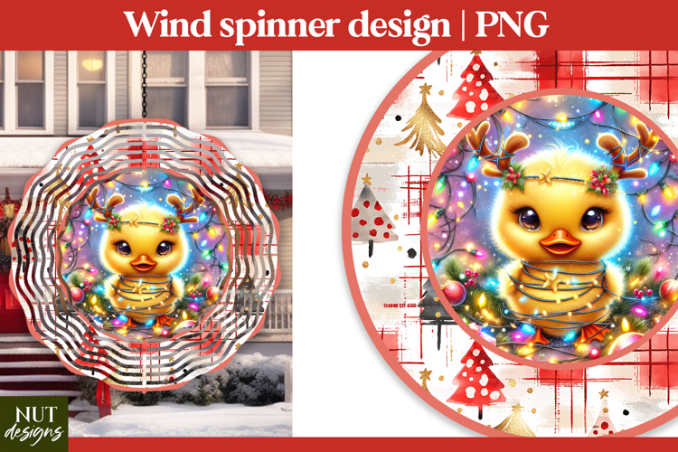 Christmas wind spinner Baby Duck farm animals Wind Spinner