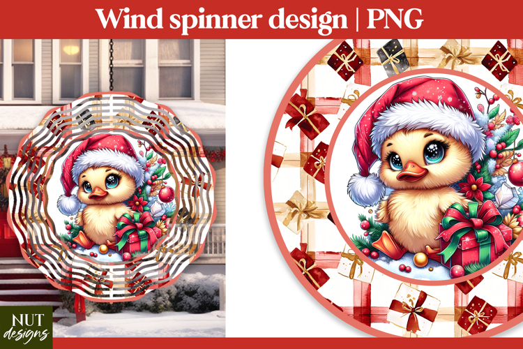 Christmas wind spinner Baby Duck farm animals Wind Spinner