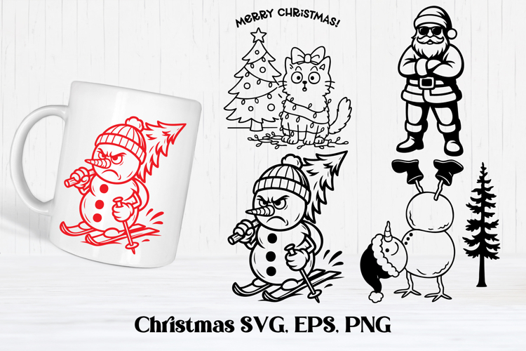 Christmas SVG design | Christmas silhouette SVG