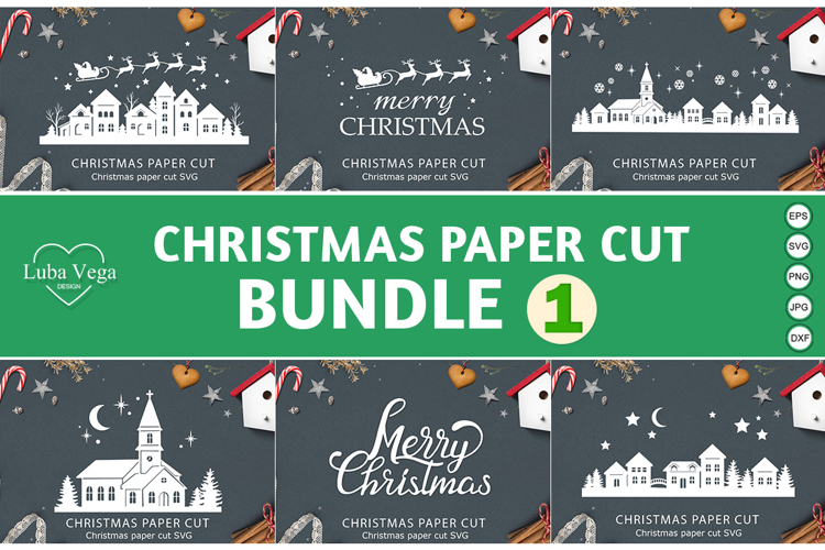 Bundle Christmas Window decal SVG / Christmas Window Display