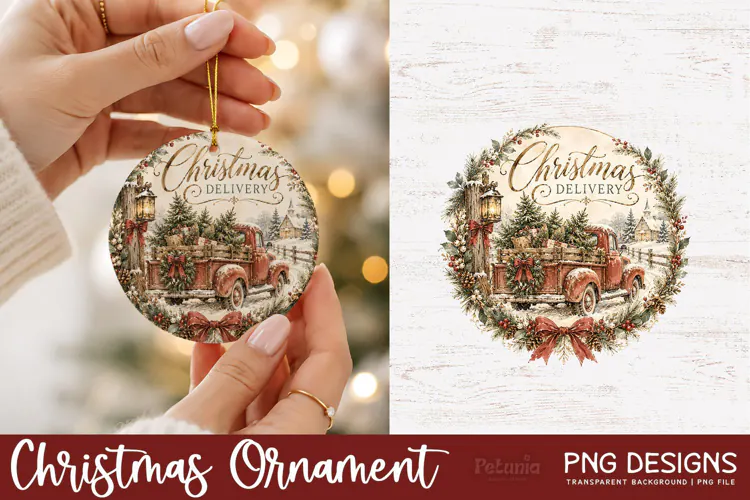 Christian Christmas PNG, Vintage Nativity Ornaments
