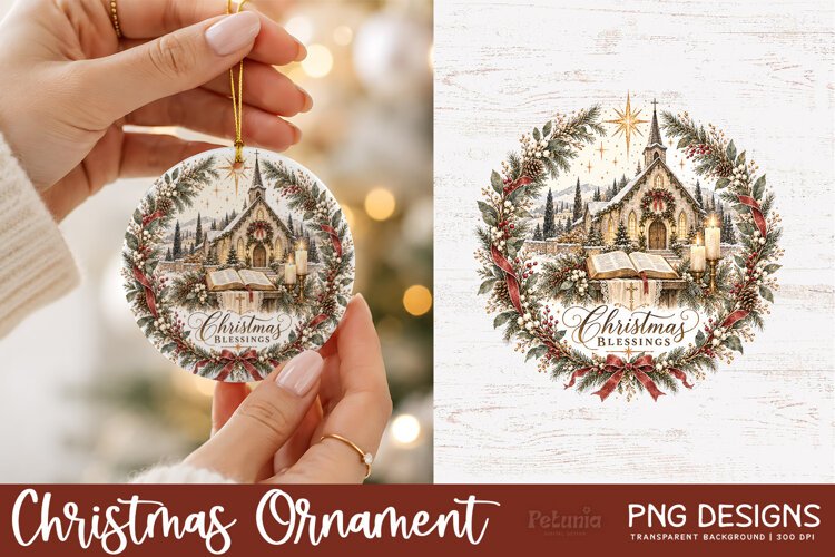 vintage christmas design being used as vintage trendy Christmas ornament orint