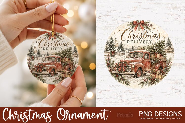 Vintage Christmas PNG, Christian Ornament Designs example image 1