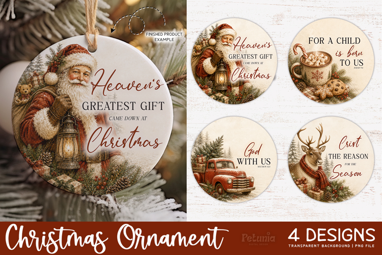 Christian Christmas Ornament Designs, Christmas Ornament PNG