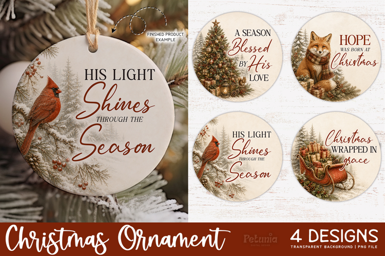 Christian Christmas Ornament Designs, Christmas Ornament PNG