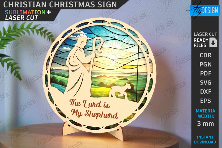 Christian Christmas Sign Laser Cut |3D Nativity Sign| Jesus