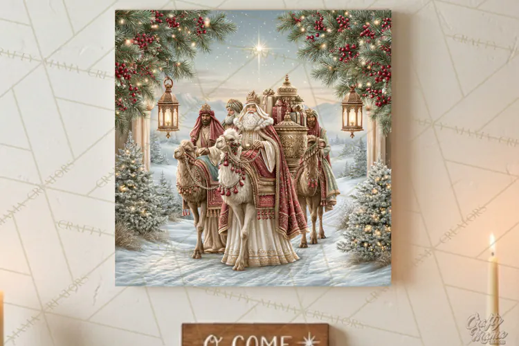 Christian Christmas Scene Sublimation, Nativity Png