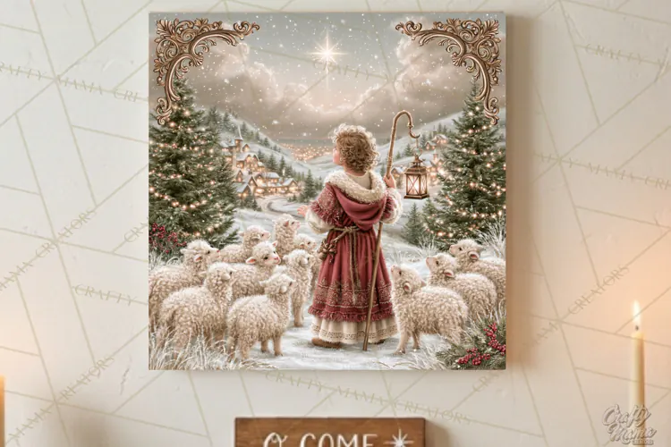 Christian Christmas Scene Sublimation, Nativity Png