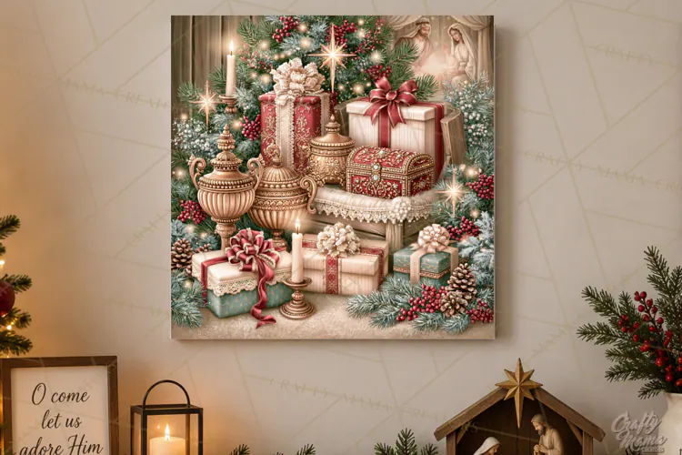Christian Christmas Scene Sublimation, Nativity Png