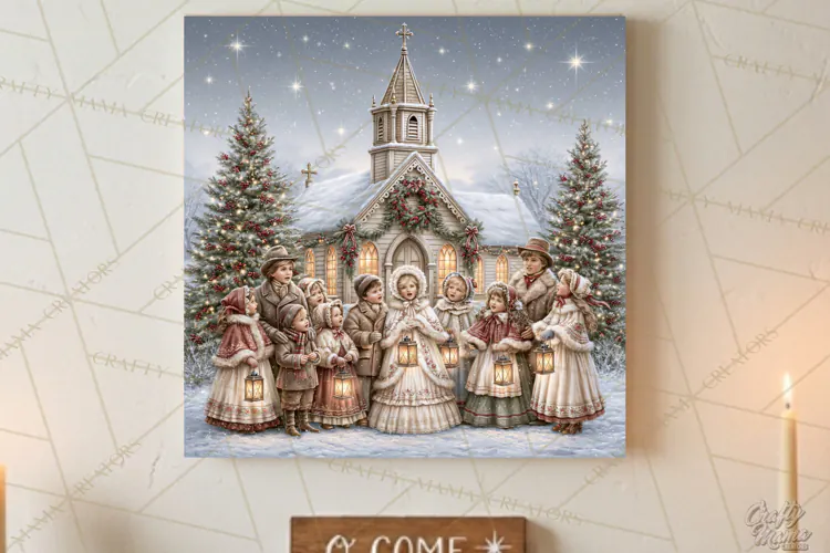 Christian Christmas Scene Sublimation, Nativity Png