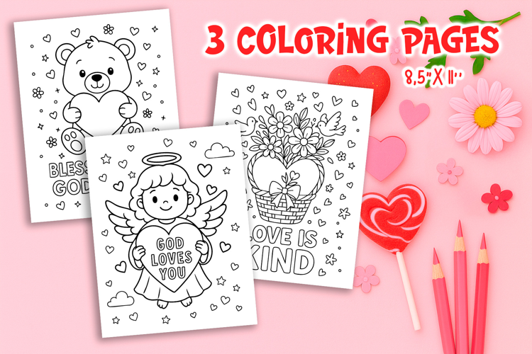 Christian Valentine Coloring Pages | Kids Bible Printable