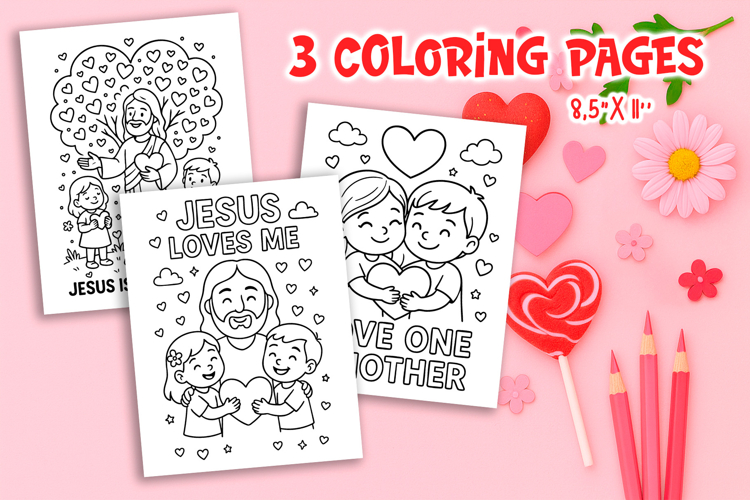 Christian Valentine Coloring Pages | Kids Bible Printable