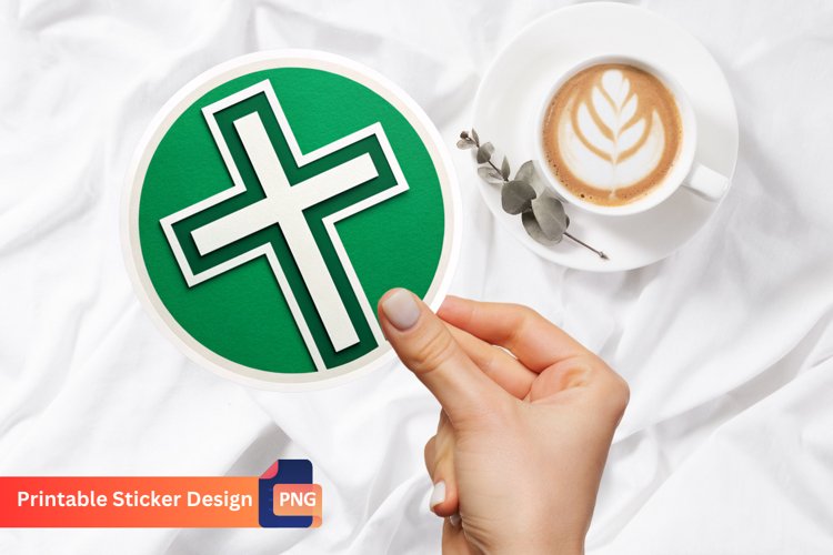 Christian Cross Sticker, Christian Faith Sticker