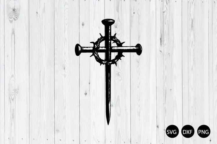 Crown of Thorns on the Cross SVG, Christian SVG