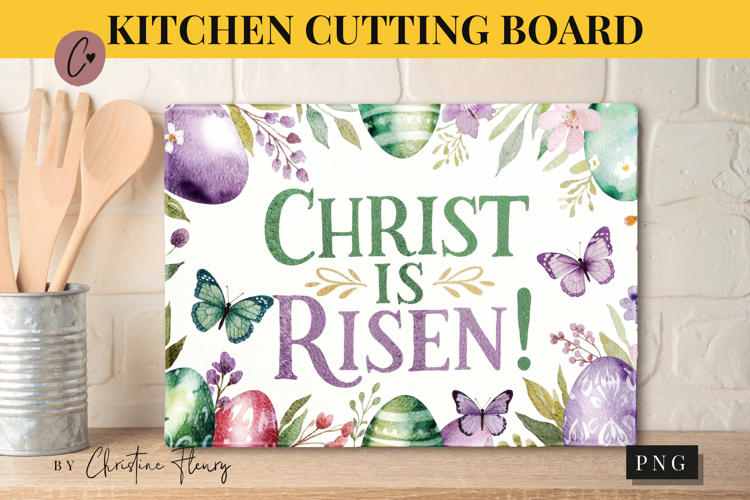 Christian Easter Cutting Board Design | Easter PNG