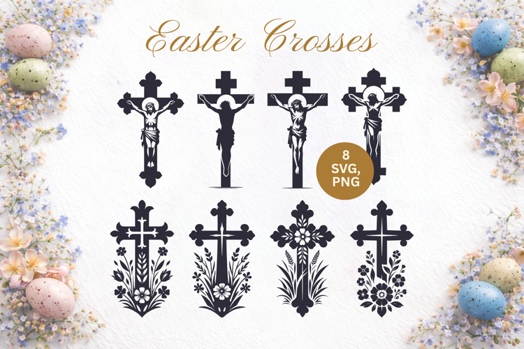 Easter Cross Religious Cross Bundle