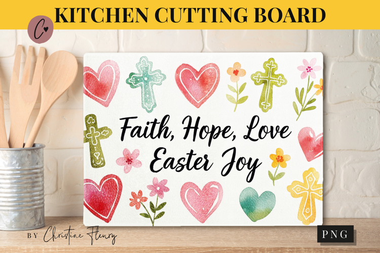 Christian Easter Cutting Board Design | Easter PNG