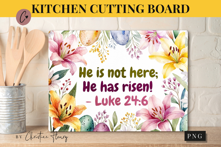 Christian Easter Cutting Board Design | Easter PNG