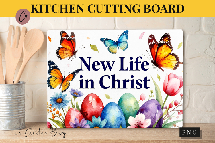 Christian Easter Cutting Board Design | Easter PNG