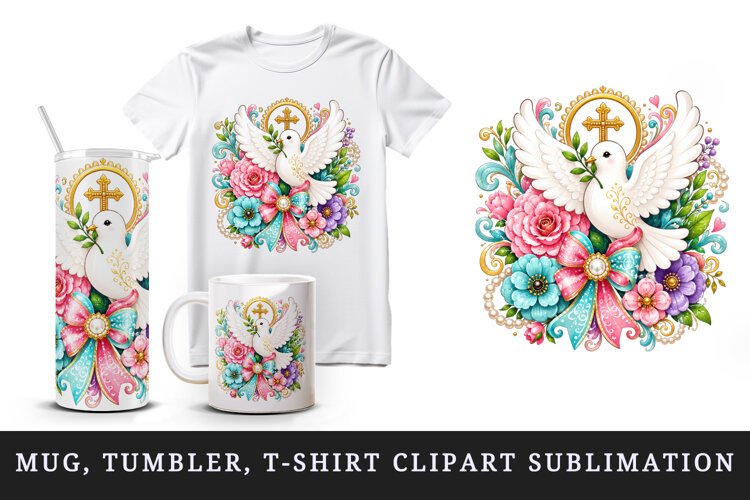 Christian faith tumbler mug wrap clipart sublimation design example image 1