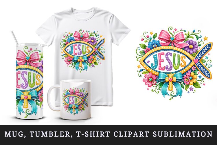Christian faith tumbler mug wrap clipart sublimation design example image 1