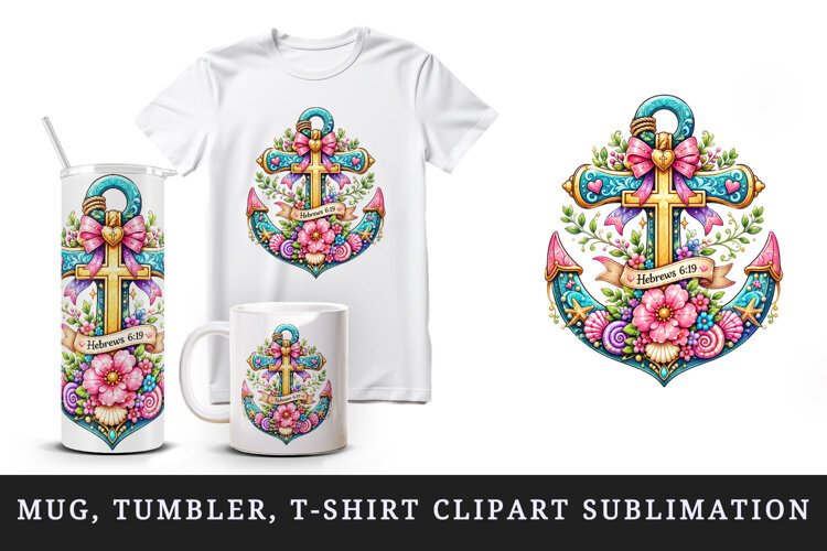 Christian faith tumbler mug wrap clipart sublimation design example image 1