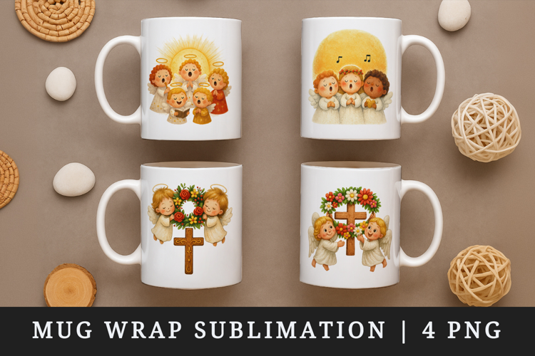 Christian faith mug wrap printable sublimation design