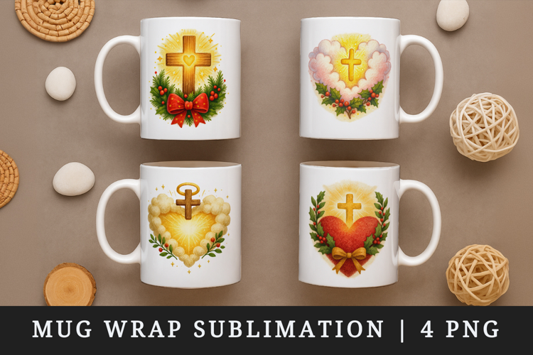 Christian faith mug wrap printable sublimation design