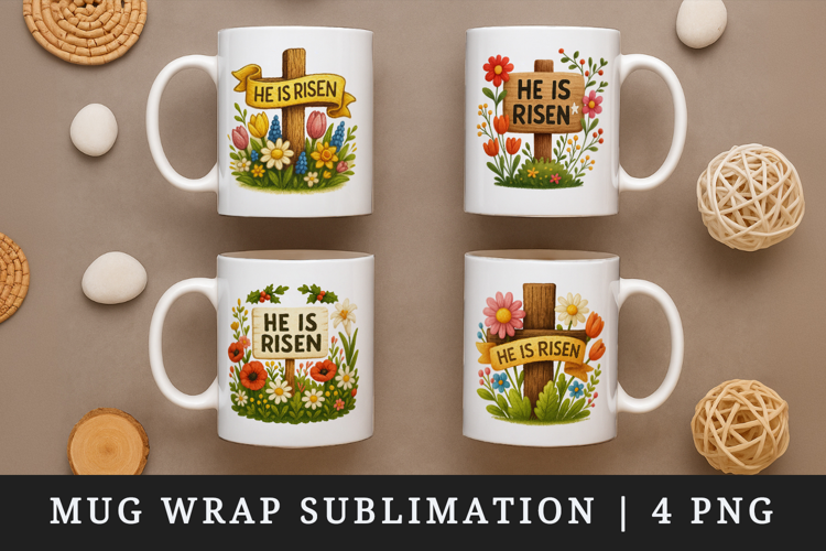 Christian faith mug wrap printable sublimation design