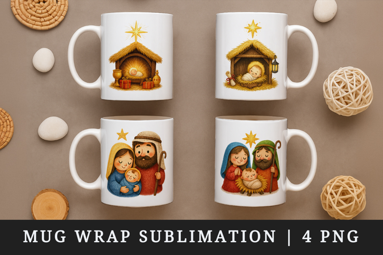 Christian faith mug wrap printable sublimation design