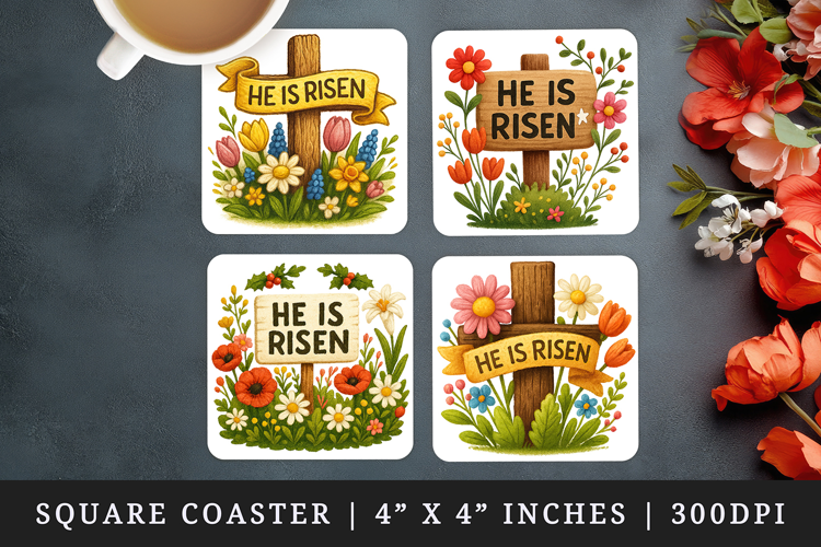 Christian faith square coaster sublimation, coasters design