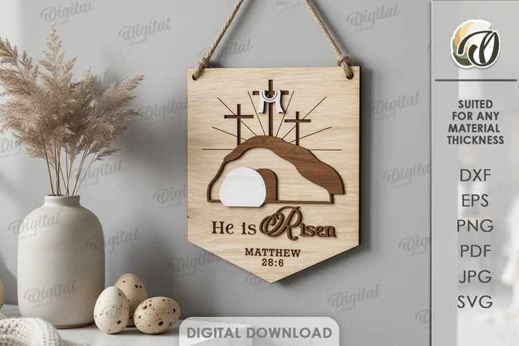 3D Christian Flag Laser Cut. Banner Flag. Wall Hanger SVG